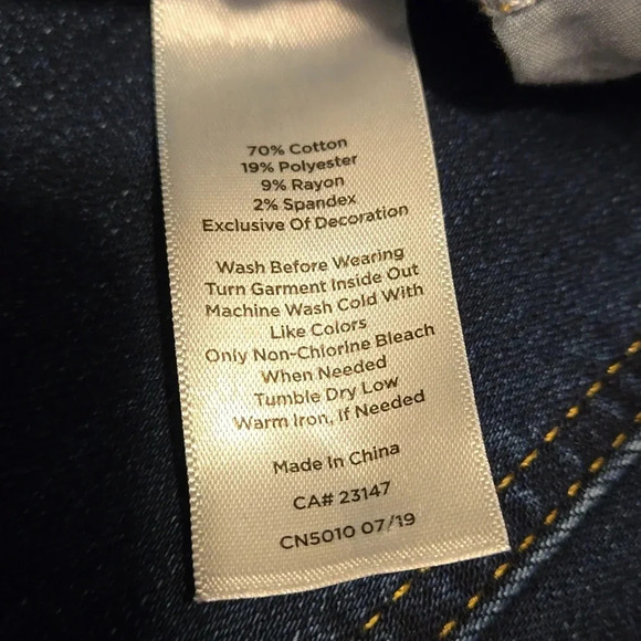 Talbots Simply Flattering Denim Blue Jeans High Waist Straight Leg Women size 10 - Picture 8 of 11